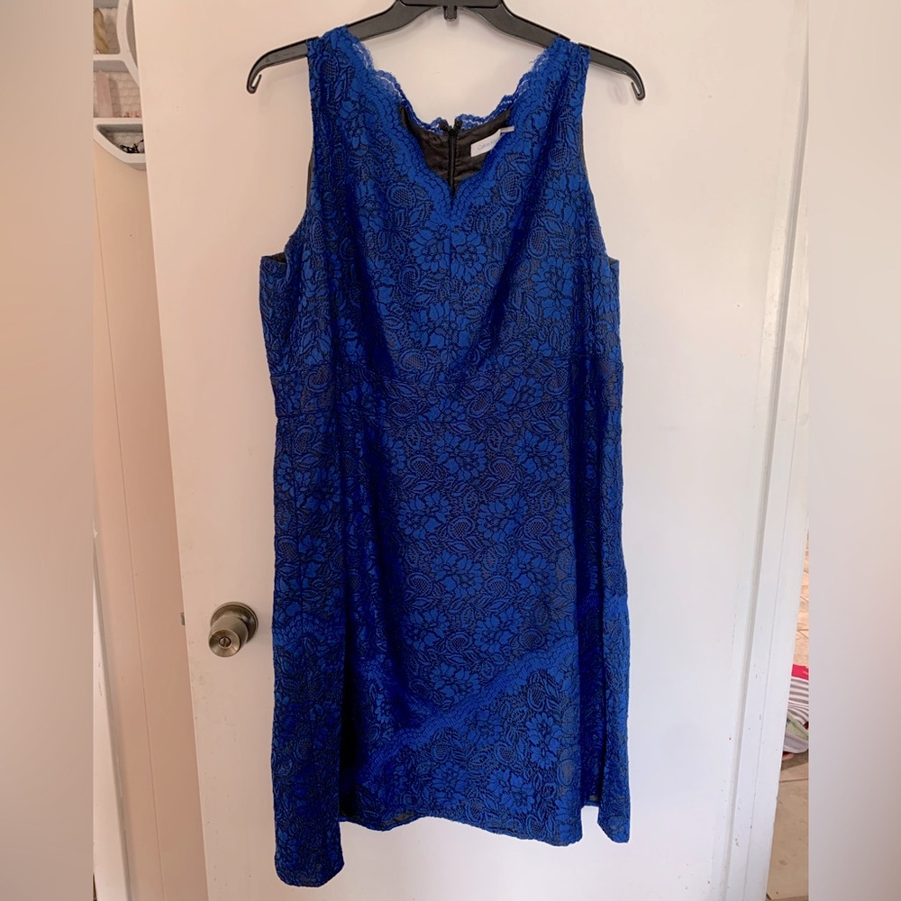 Calvin Klein Lace Overlay Dress - 22W